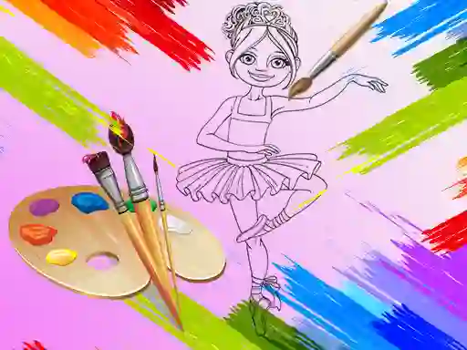 खेल Little Ballerinas Coloring ऑनलाइन