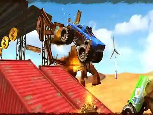 खेल Monster Truck Impossible Track Plane Simulator ऑनलाइन