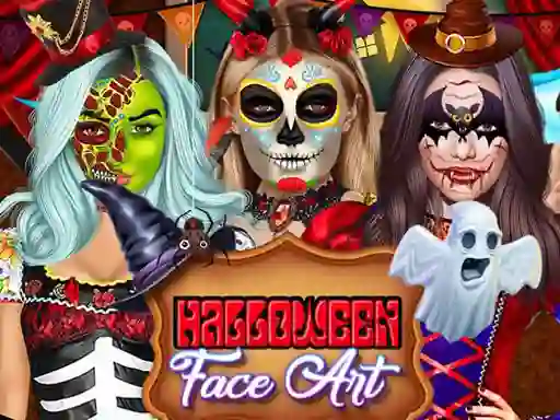 खेल Kylie Jenner Halloween Face Art ऑनलाइन