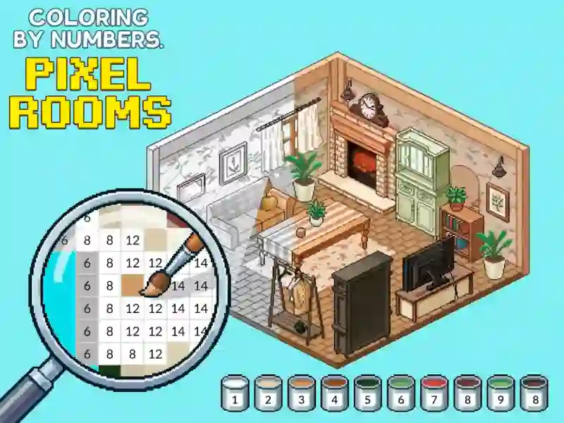 खेल Coloring by Numbers Pixel Rooms ऑनलाइन