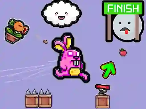 खेल Cute Rabbit's Challenging Adventure ऑनलाइन