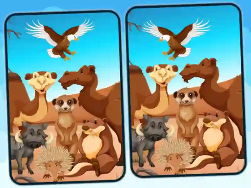 खेल Spot 5 Differences Deserts ऑनलाइन