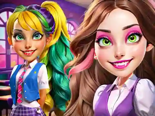 खेल Princesses at Horror School ऑनलाइन