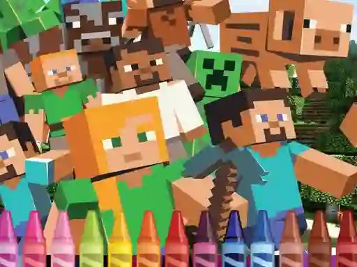 खेल 4GameGround Minecraft Coloring ऑनलाइन