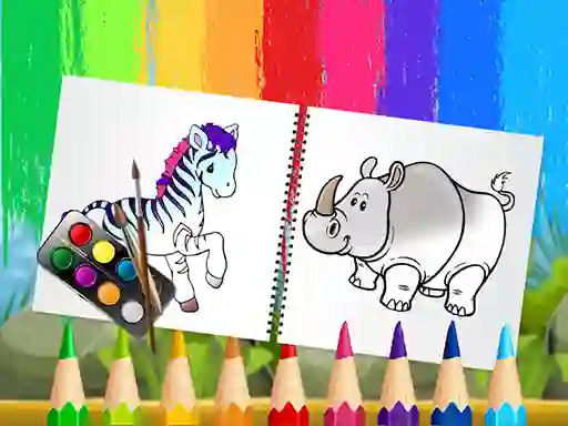 खेल Funny Animals Coloring Book ऑनलाइन