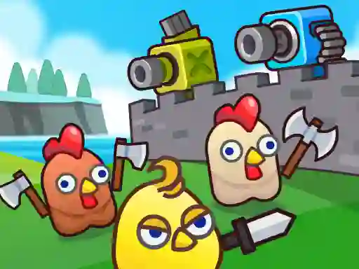 खेल Merge Cannon: Chicken Defense ऑनलाइन