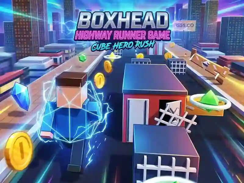 खेल Boxhead Highway Runner Game ऑनलाइन