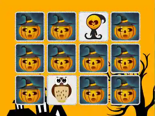 खेल Kids Memory Game Halloween ऑनलाइन