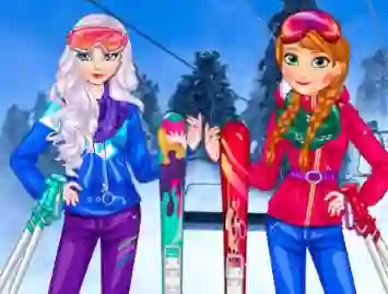 खेल Princesses At Ski ऑनलाइन