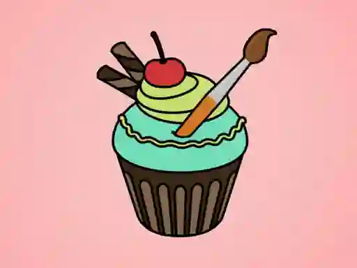खेल Yummy Cupcake Coloring ऑनलाइन