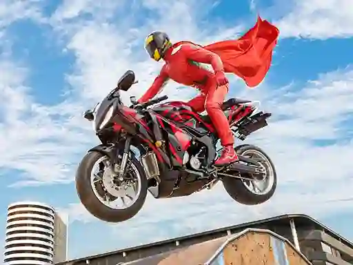 खेल Real Motorbike Super Hero Stunt 3D ऑनलाइन