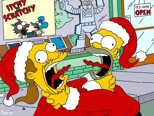 खेल Simpsons Christmas Jigsaw Puzzle ऑनलाइन