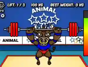 खेल Animal Olympics Weight Lifting ऑनलाइन
