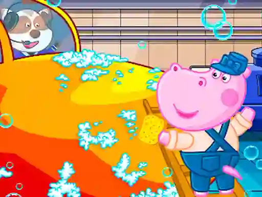 खेल Hippo Car Service Station ऑनलाइन
