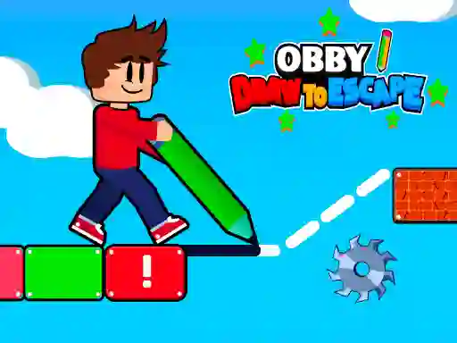 खेल Obby Draw to Escape ऑनलाइन