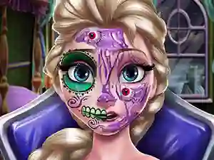 खेल Elsa Scary Halloween Makeup ऑनलाइन