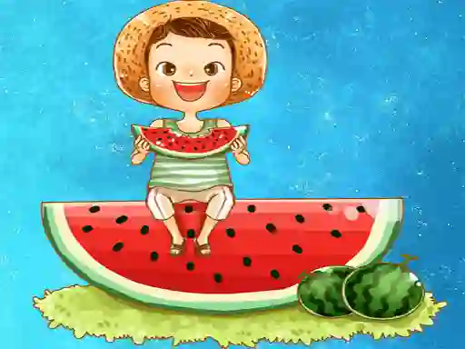 खेल Watermelon and Drinks Puzzle ऑनलाइन