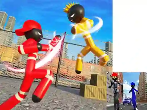 खेल Stickman Police vs Gangsters Street Fight ऑनलाइन
