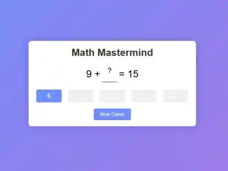 खेल Math Mastermind ऑनलाइन