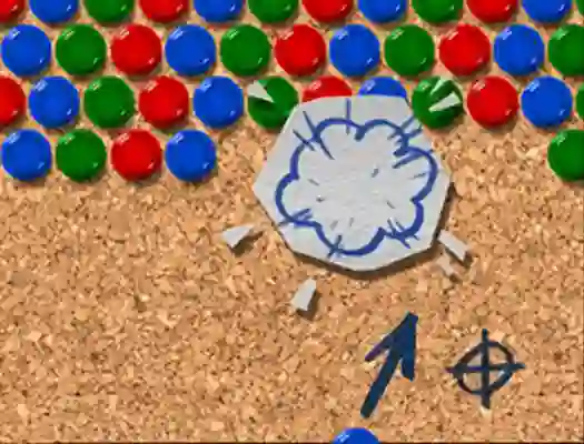 खेल Pinboard Bubble Shooter ऑनलाइन
