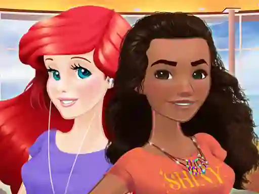 खेल Ariel and Moana Princess on Vacation ऑनलाइन