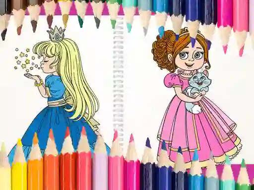 खेल Beautiful Princess Coloring Book ऑनलाइन