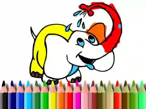 खेल Back To School: Elephant coloring ऑनलाइन