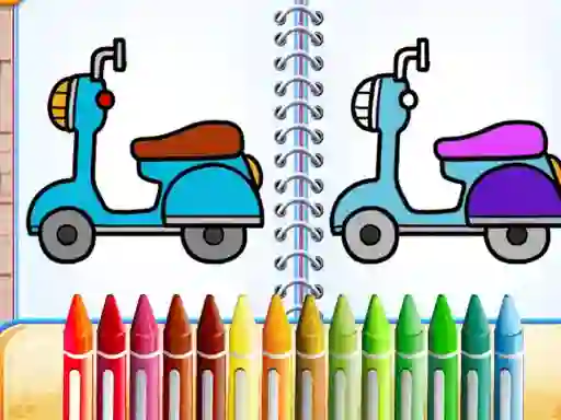 खेल Cute Bike Coloring Book ऑनलाइन
