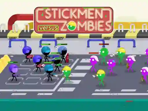 खेल Stickmen Versus Zombies ऑनलाइन
