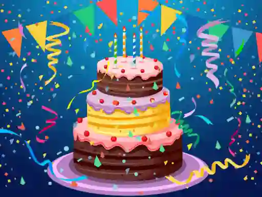 खेल Birthday cake puzzle ऑनलाइन
