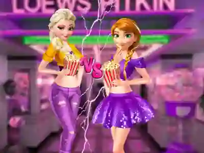 खेल Ellie and Annie Movie Night ऑनलाइन