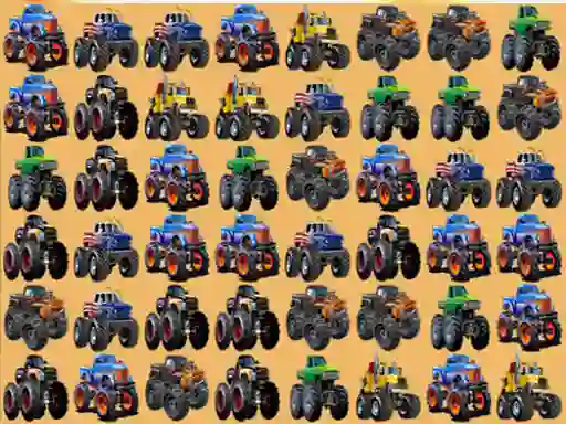 खेल Monsters Trucks Match 3 ऑनलाइन
