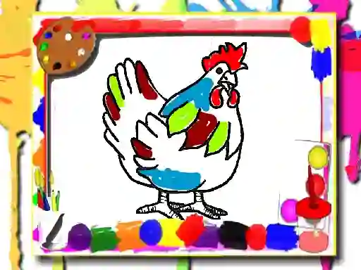 खेल Chicken Coloring Book ऑनलाइन