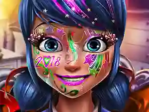 खेल Dotted girl new year makeup ऑनलाइन