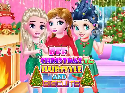 खेल BFF Christmas Tree Hairstyle and Biscuits ऑनलाइन