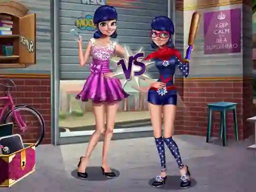 खेल Princess vs Superhero ऑनलाइन