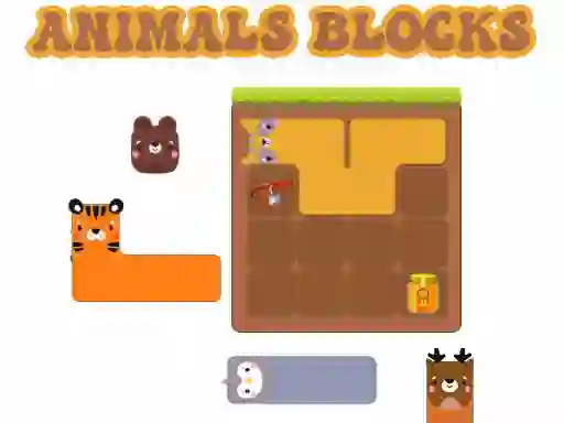 खेल Animals Blocks ऑनलाइन