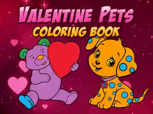 खेल Valentine Pets Coloring Book ऑनलाइन