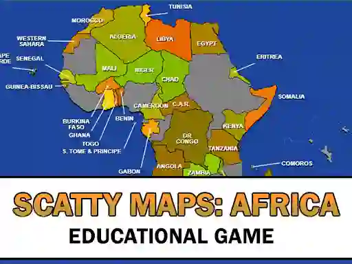 खेल Scatty Maps Africa ऑनलाइन