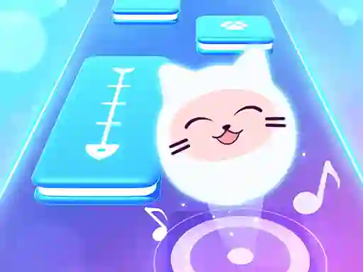 खेल Music Cat! Piano Tiles Game 3D ऑनलाइन
