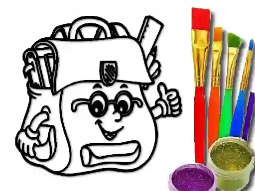 खेल Back To School: School Bag Coloring Book ऑनलाइन