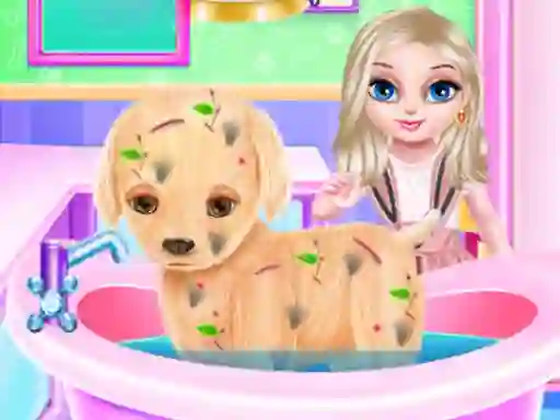 खेल Baby Elsa Puppy Surgery ऑनलाइन