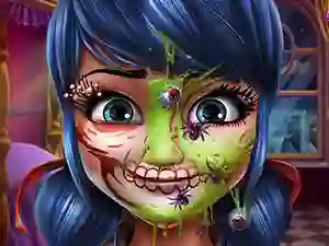 खेल Dotted Girl Halloween Makeup ऑनलाइन