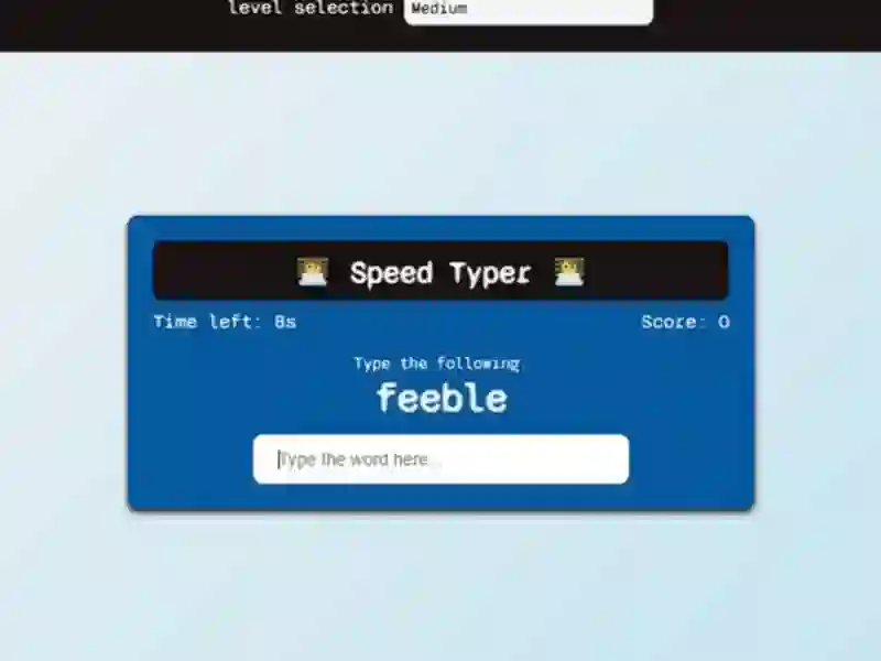 खेल Speed Typer ऑनलाइन