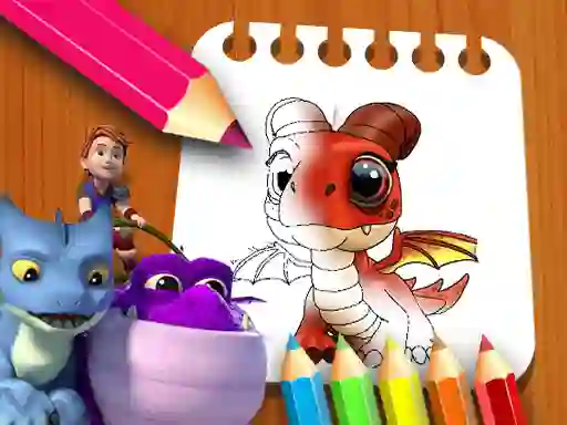 खेल Dragon Rescue Riders Coloring Book ऑनलाइन