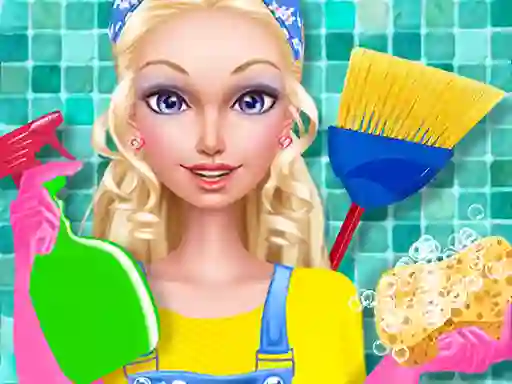खेल Fashion Doll House Cleaning ऑनलाइन
