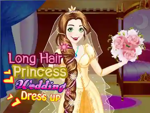 खेल Long Hair Princess Wedding Dress up ऑनलाइन