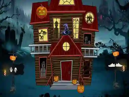खेल Halloween Magic Lady Escape ऑनलाइन
