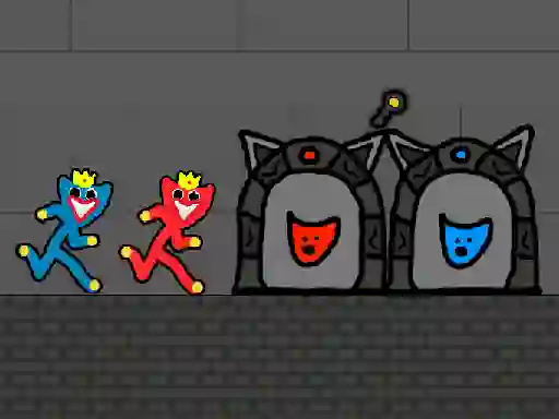 खेल Red and Blue Stickman Huggy 2 ऑनलाइन