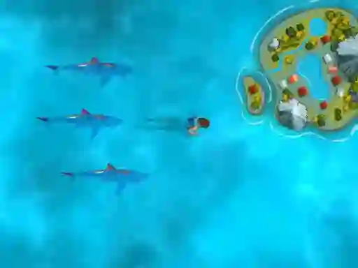 खेल Survive the Sharks ऑनलाइन